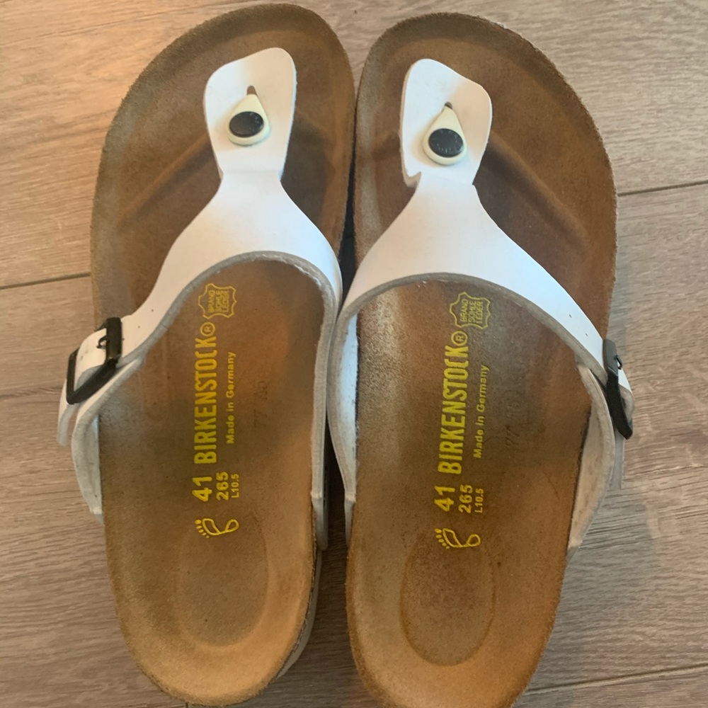 Birkenstock White Unisex Gizeh - Size 41/9.5